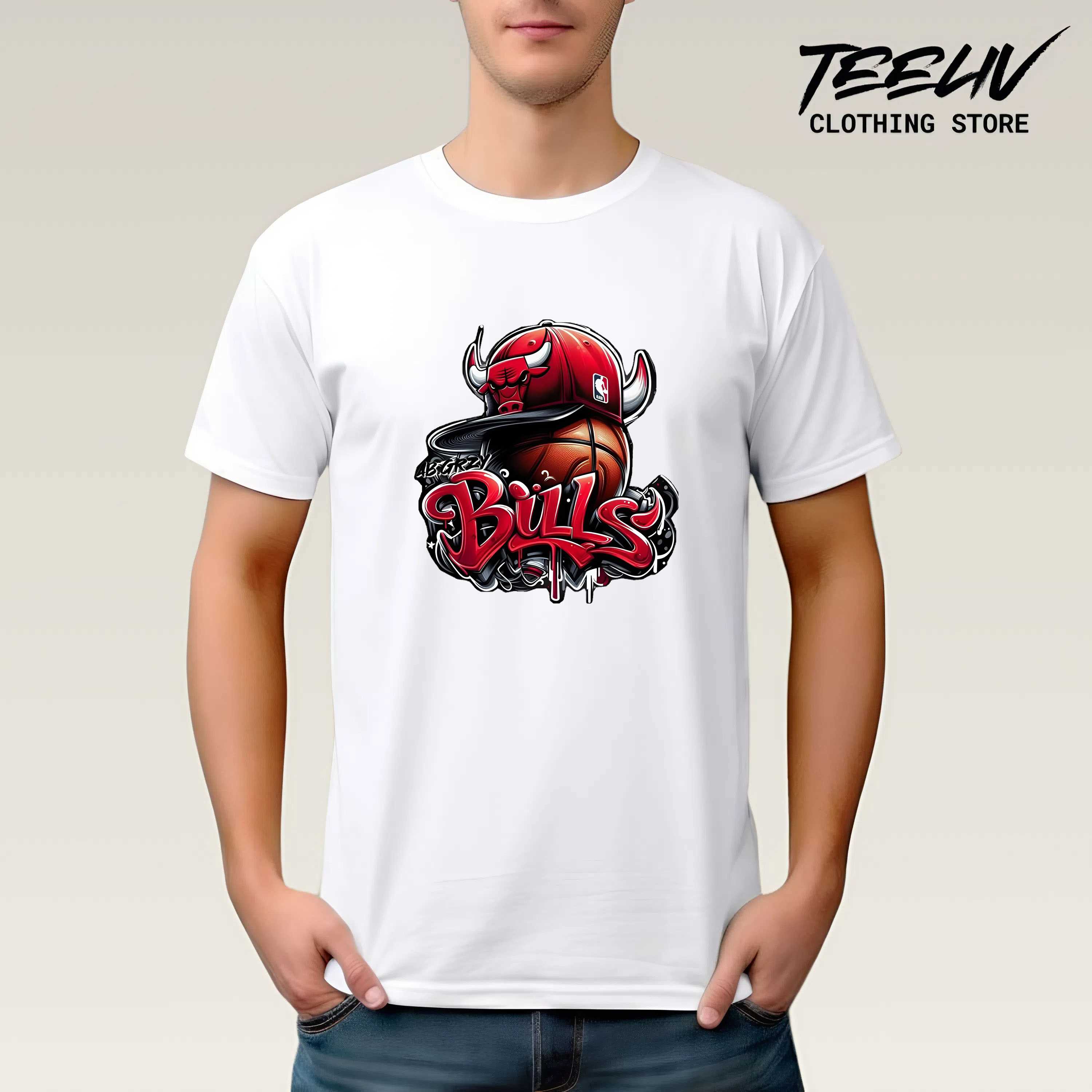 Unisex Chicago Bulls Shirt Graffiti Style